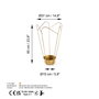 Aberto Design GED-016-A Accesorio Decorativo de Metal Dorado